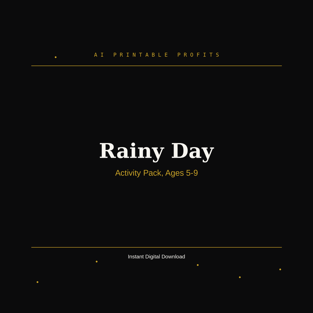 Rainy Day Activity Pack (Ages 5-9)