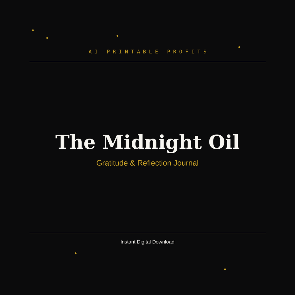 The Midnight Oil — Gratitude & Reflection Journal
