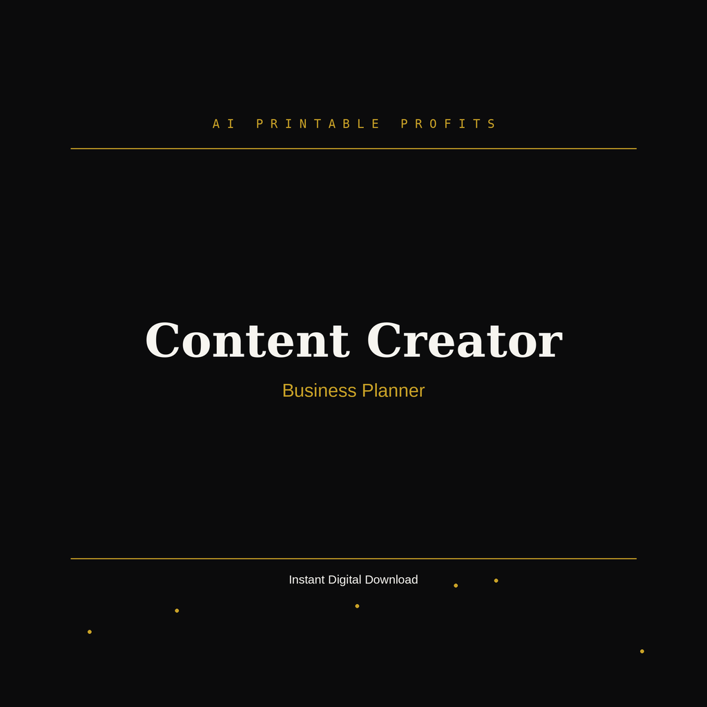 Content Creator Business Planner