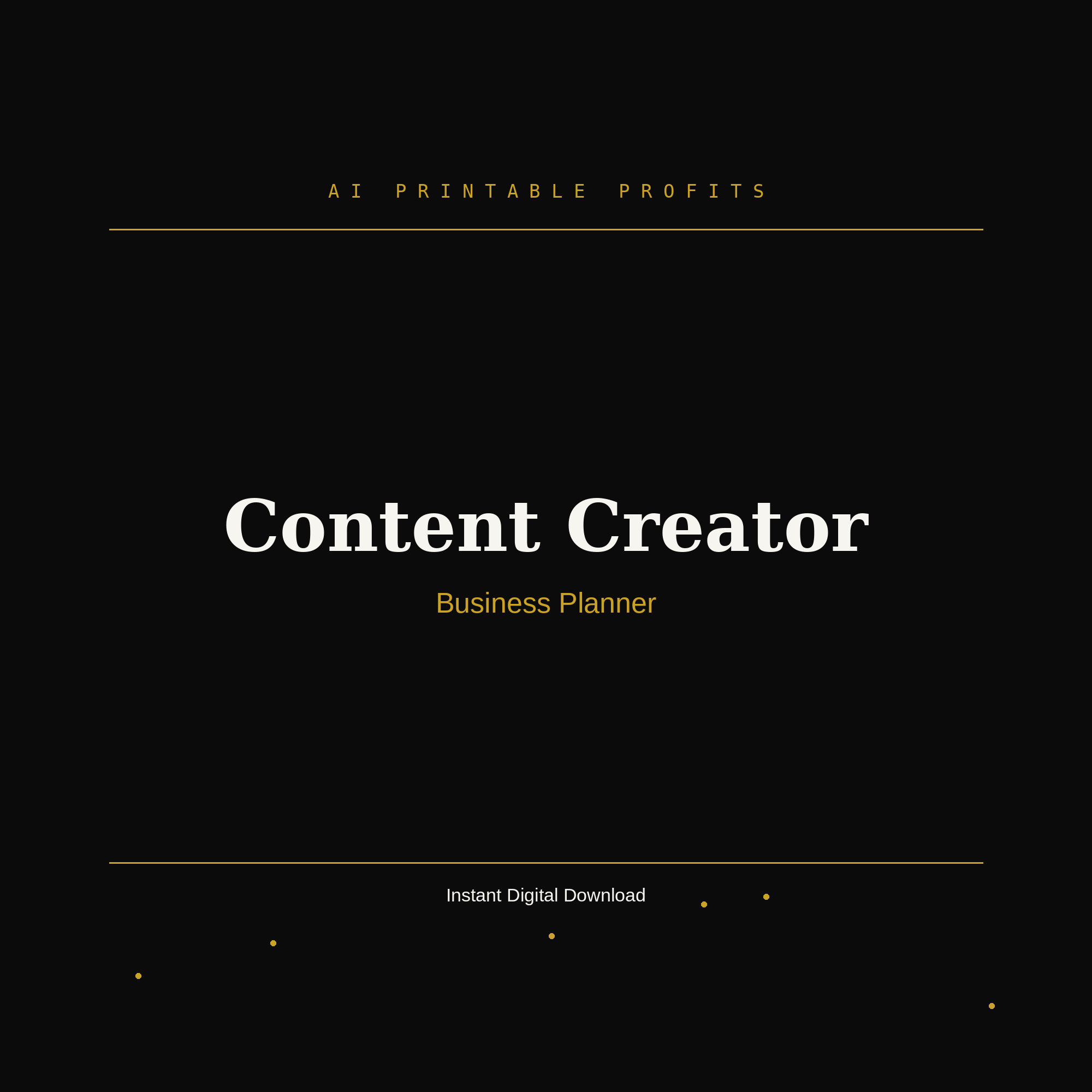 Content Creator Business Planner