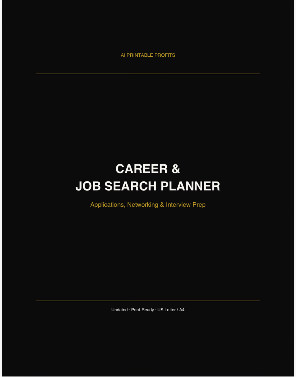 Career & Job Search Planner