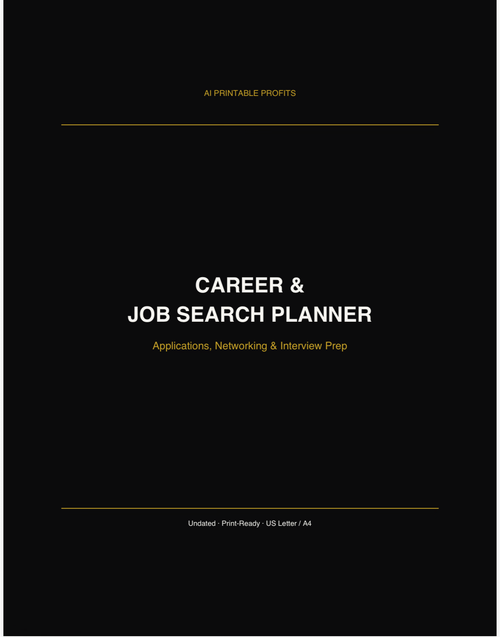 Career & Job Search Planner