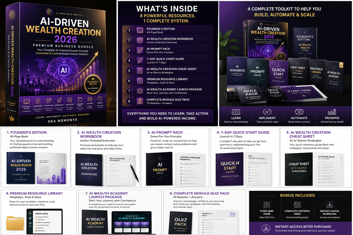 AI-Driven Wealth Creation 2026 — Premium Business Bundle