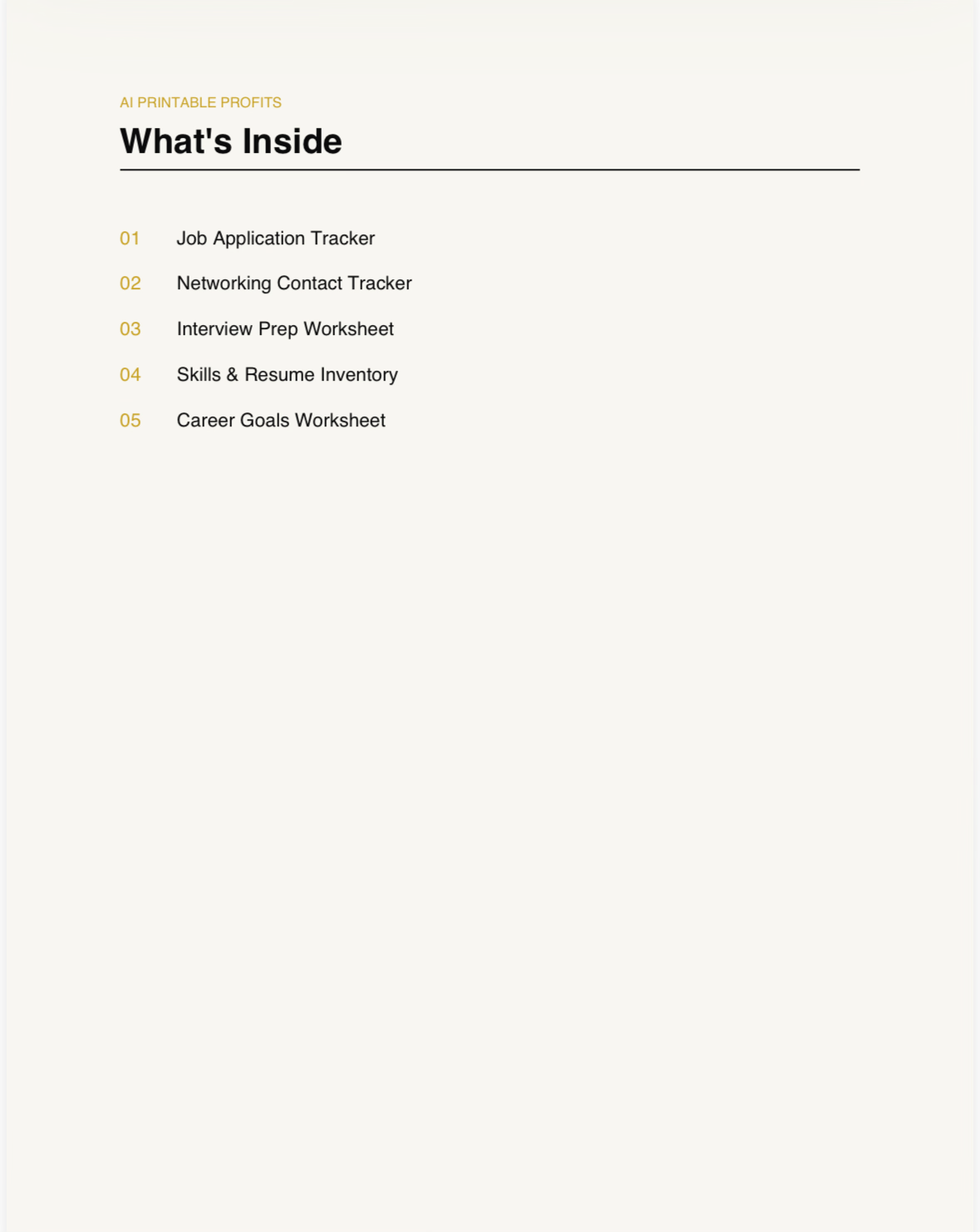 Career & Job Search Planner