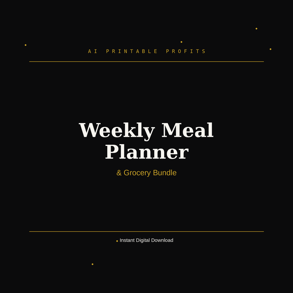 Weekly Meal Planner & Grocery Bundle
