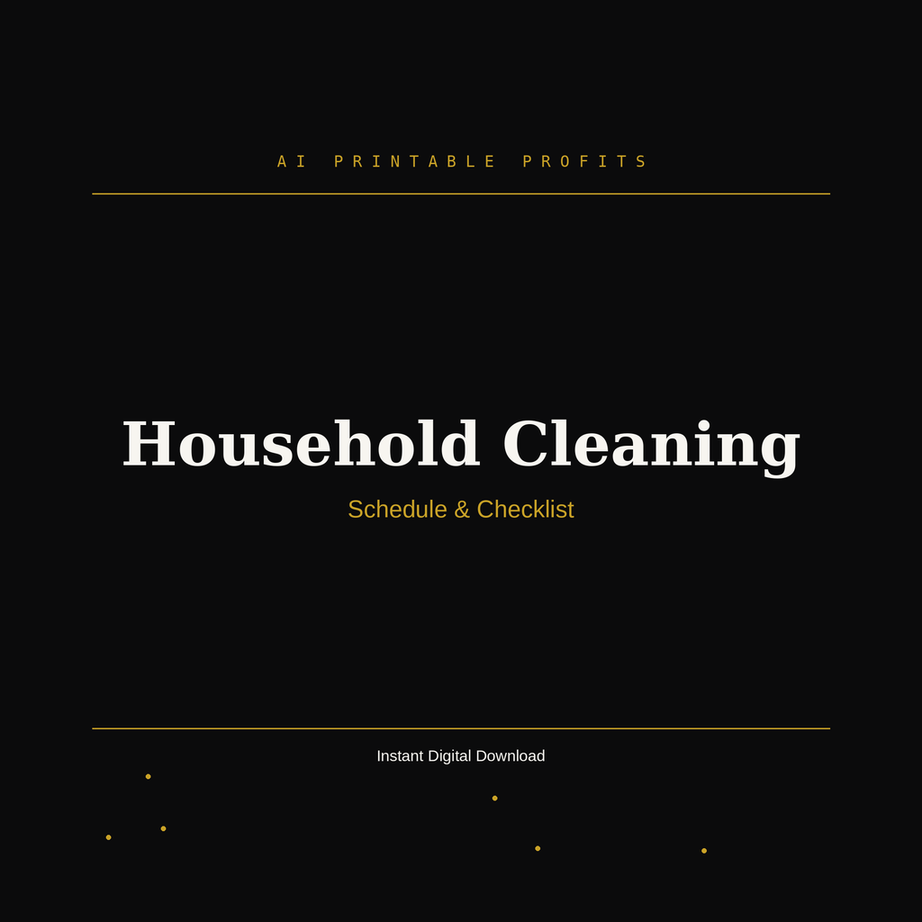Household Cleaning Schedule & Checklist