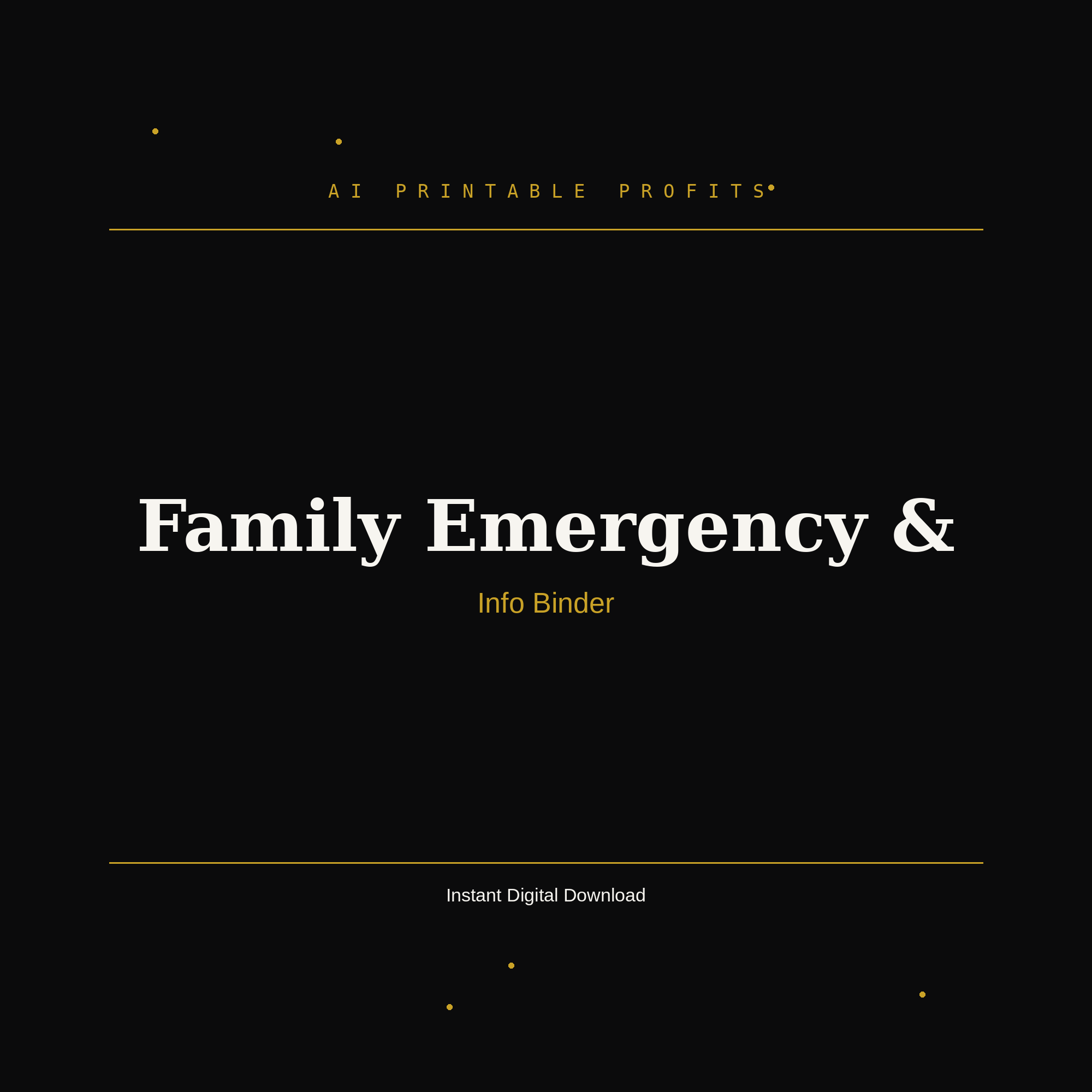 Family Emergency & Important Information Binder