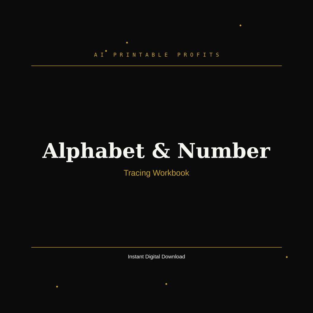 Alphabet & Number Tracing Workbook