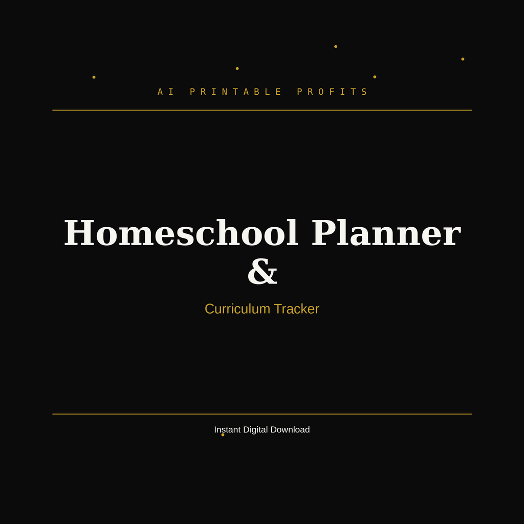 Homeschool Planner & Curriculum Tracker