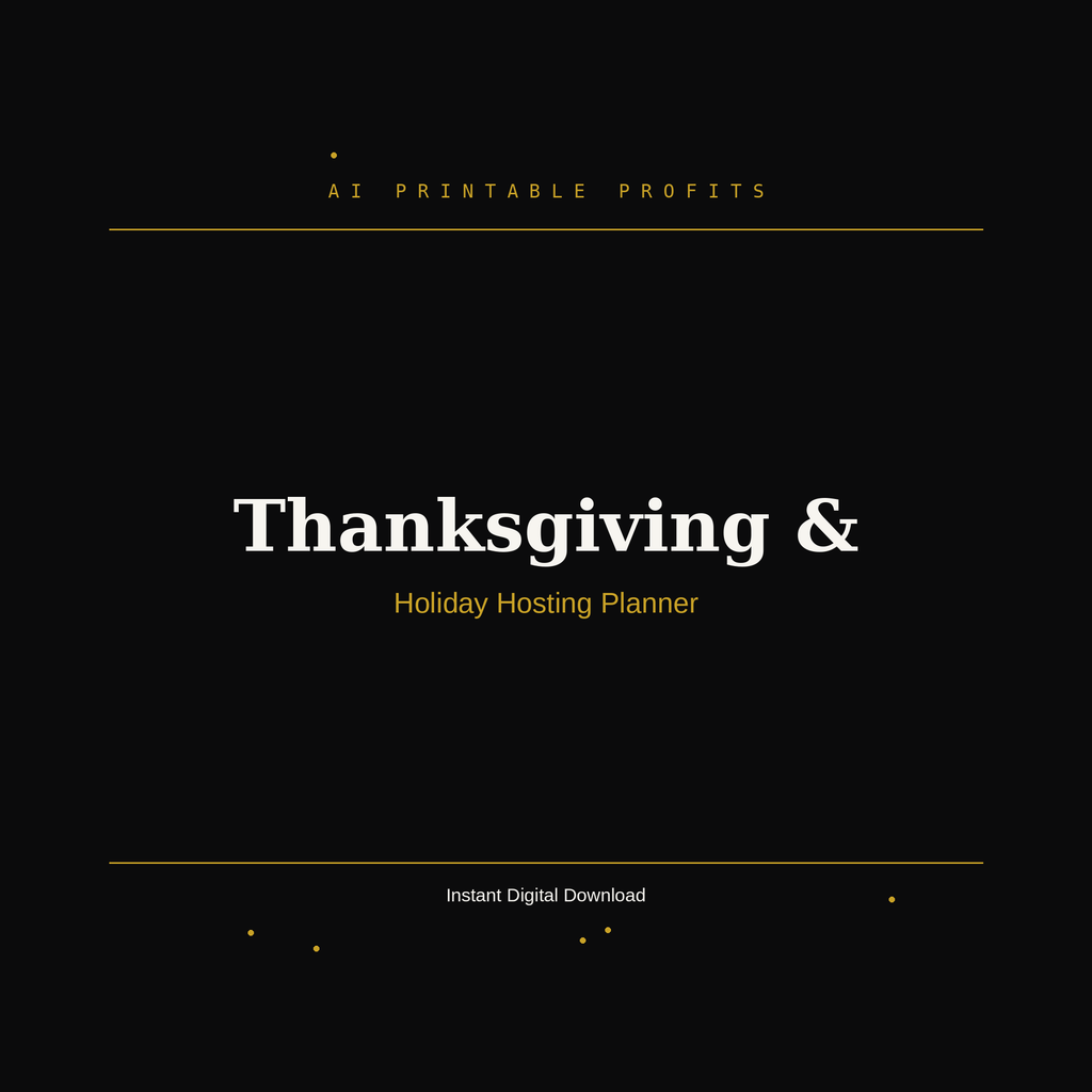 Thanksgiving & Holiday Hosting Planner