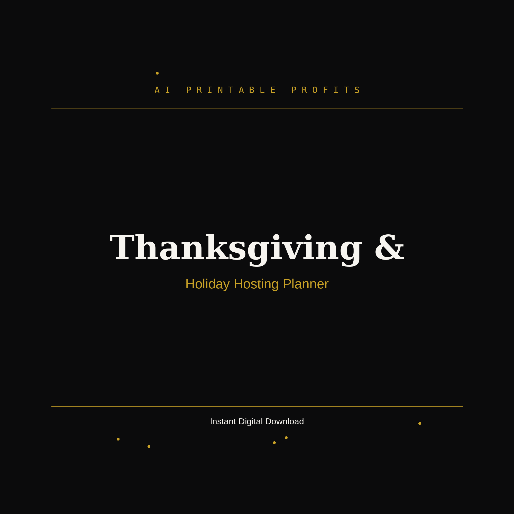 Thanksgiving & Holiday Hosting Planner