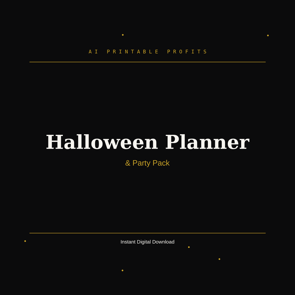 Halloween Planner & Party Pack