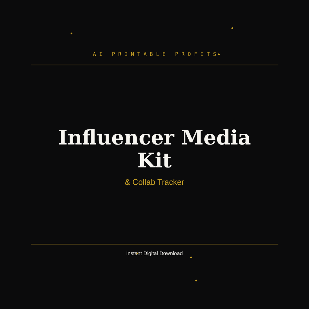 Influencer Media Kit & Brand Collaboration Tracker