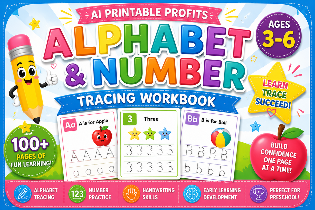 Alphabet & Number Tracing Workbook