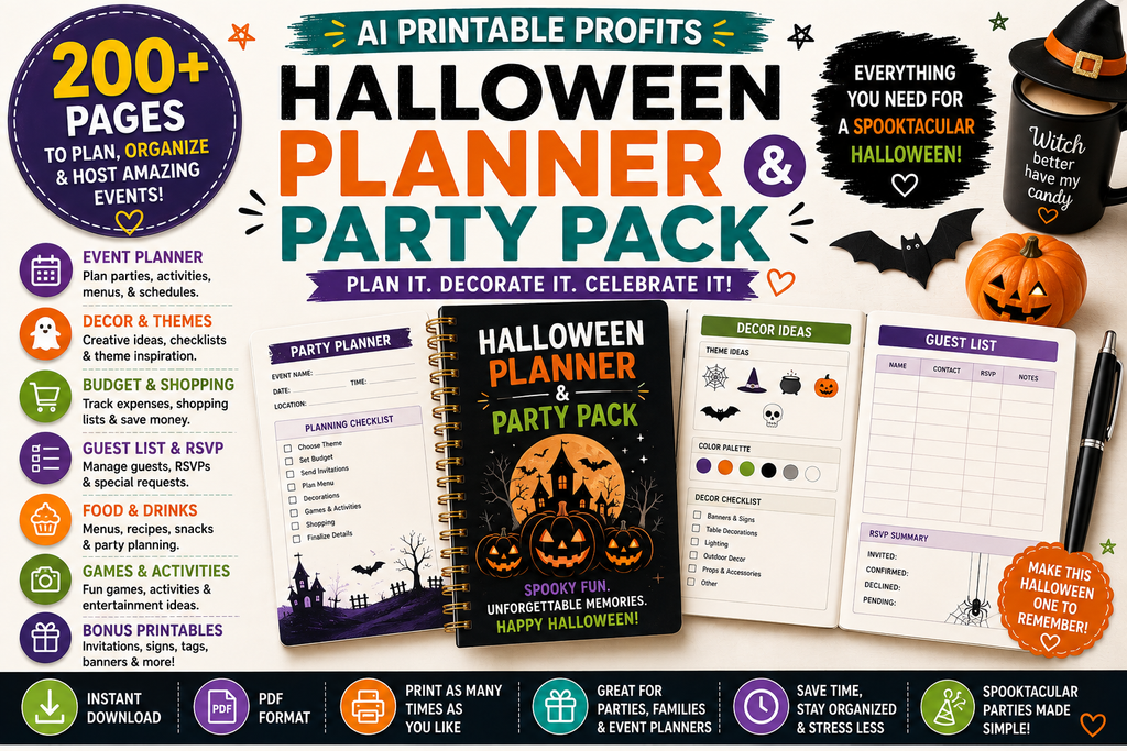 Halloween Planner & Party Pack