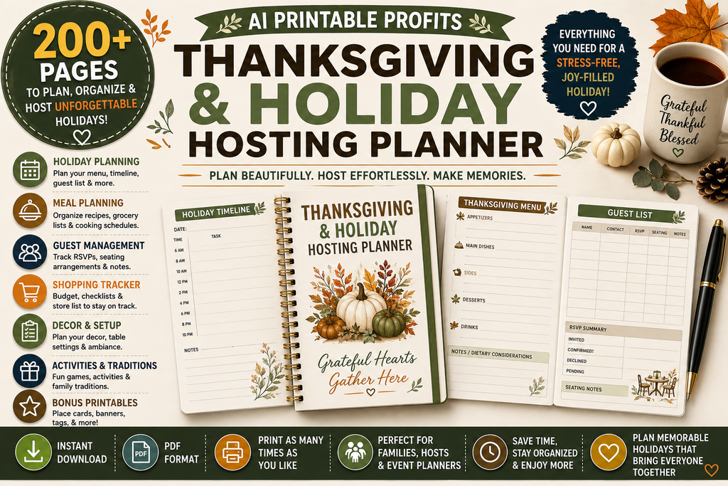 Thanksgiving & Holiday Hosting Planner
