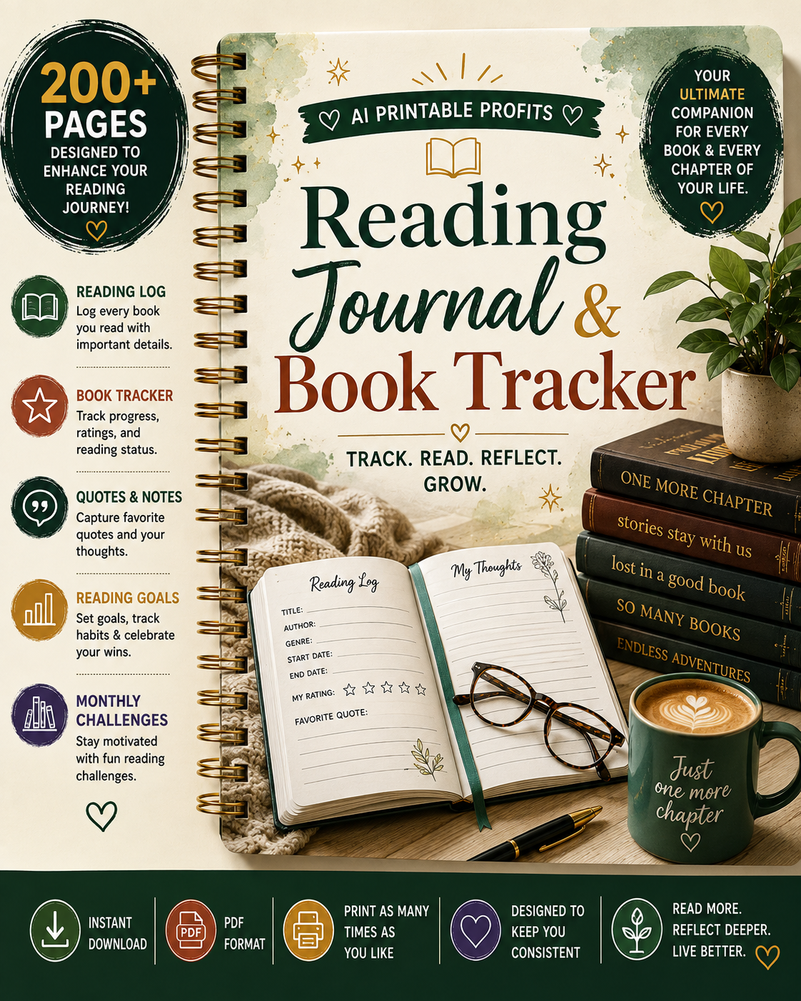 Reading Journal & Book Tracker