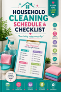 Household Cleaning Schedule & Checklist