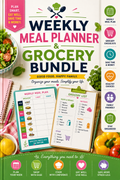 Weekly Meal Planner & Grocery Bundle