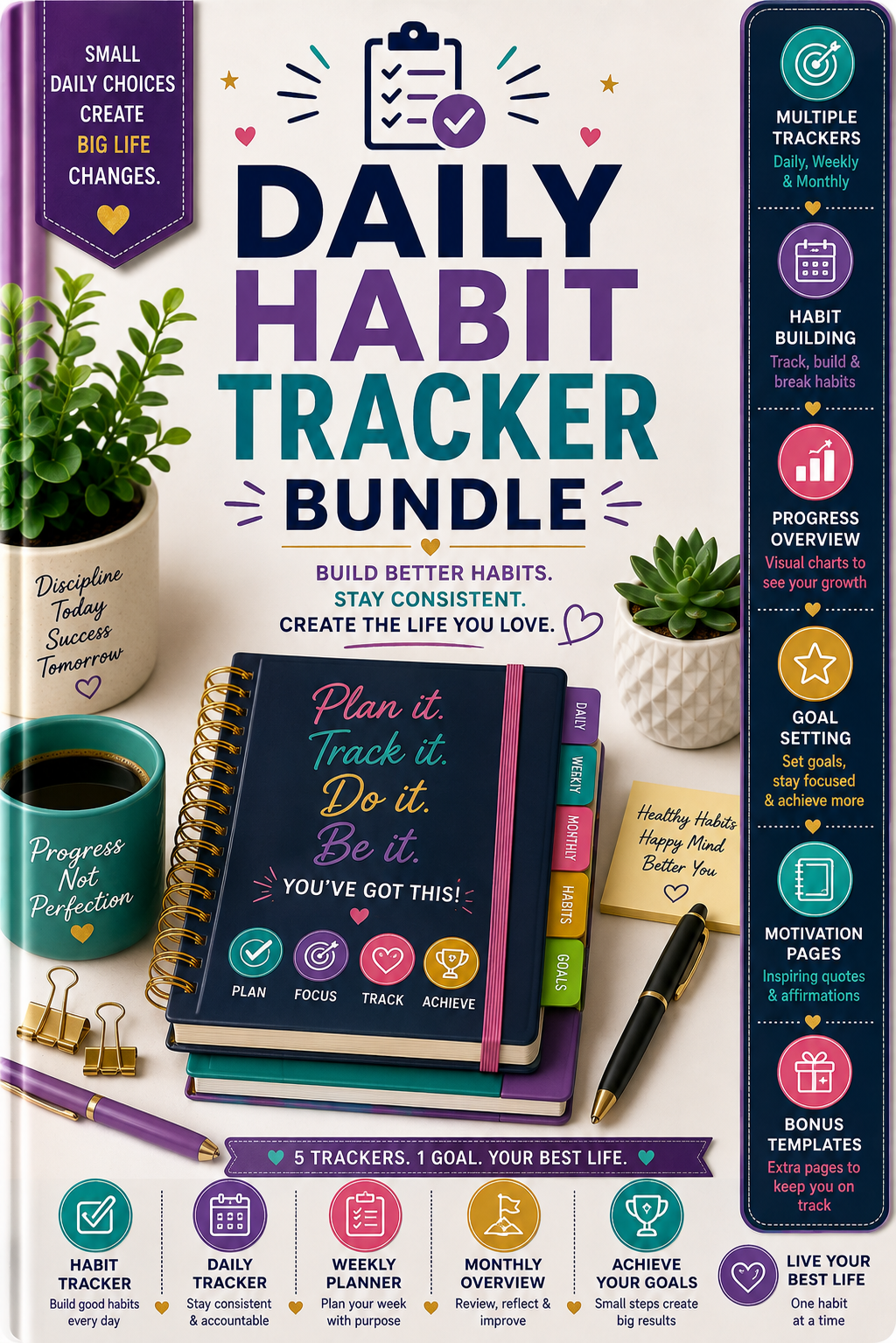Daily Habit Tracker Bundle