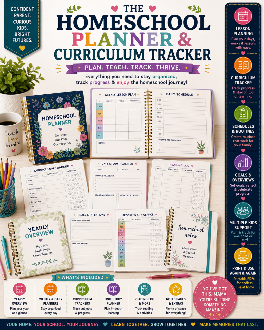 Homeschool Planner & Curriculum Tracker