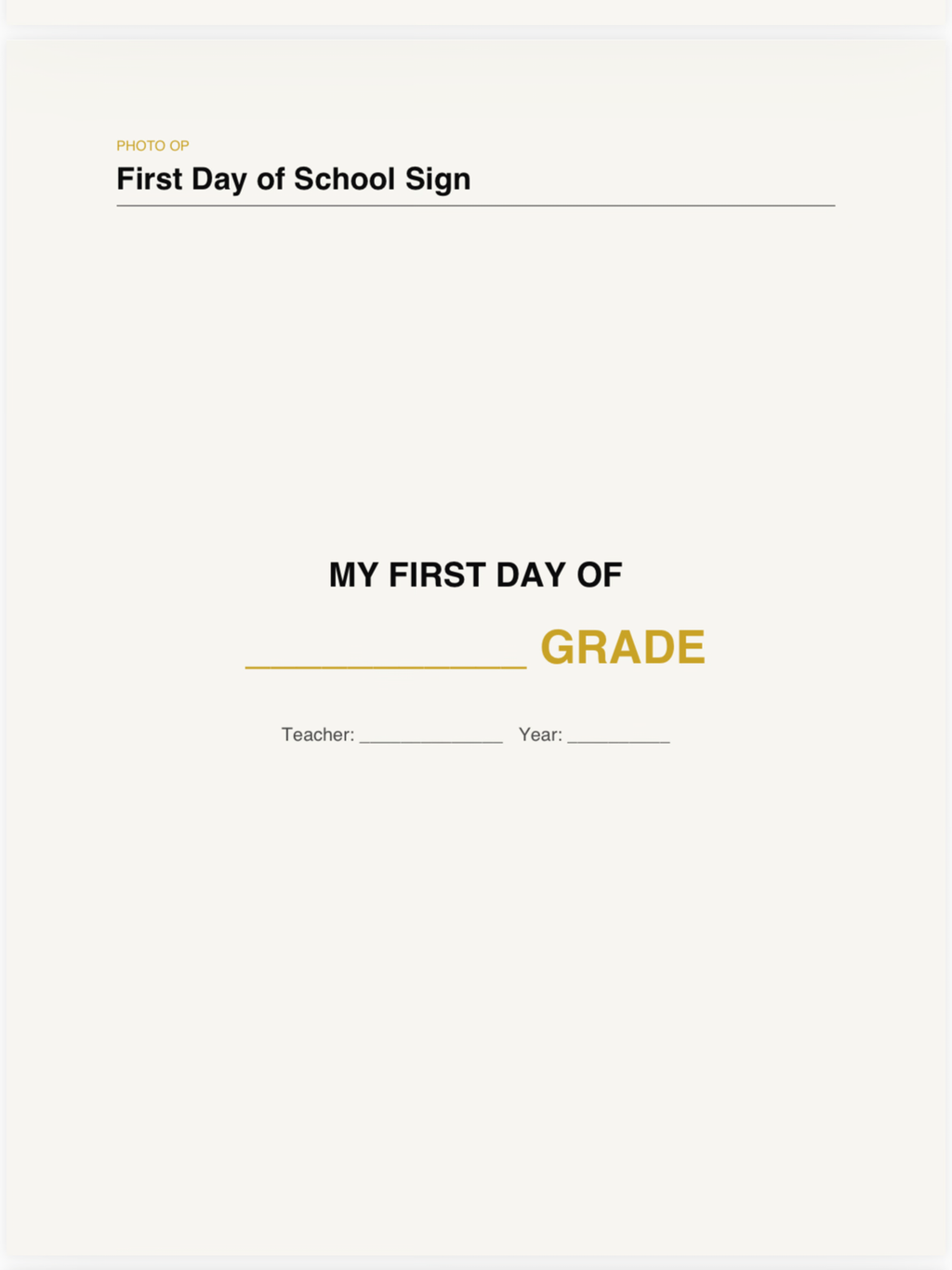Back-to-School Printable Pack — First Day Signs, Planners & More