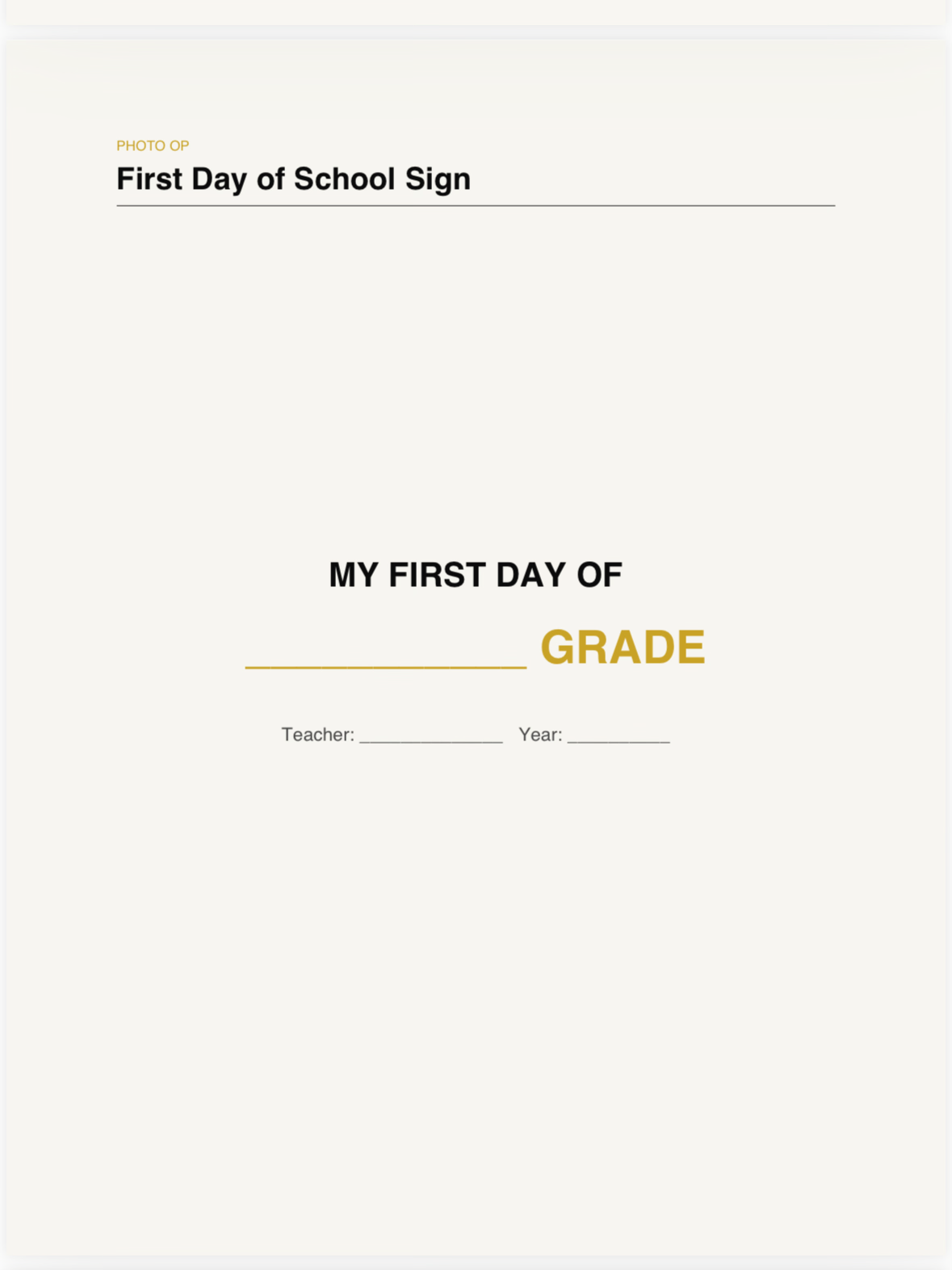 Back-to-School Printable Pack — First Day Signs, Planners & More