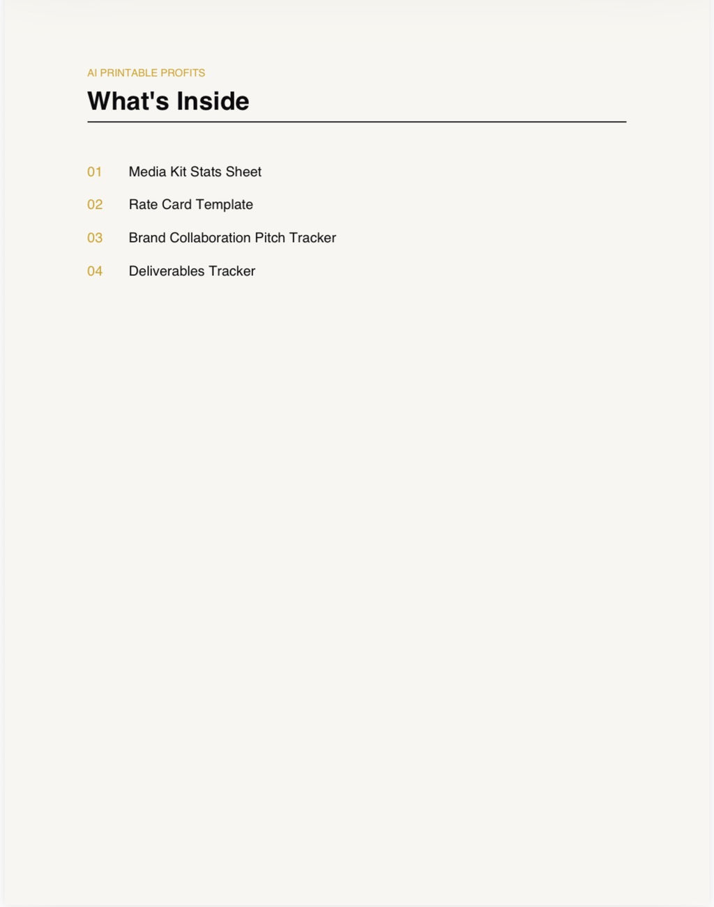 Influencer Media Kit & Brand Collaboration Tracker