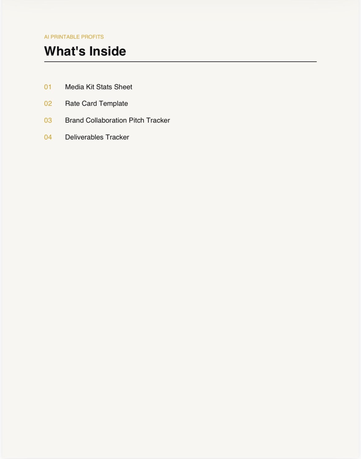 Influencer Media Kit & Brand Collaboration Tracker