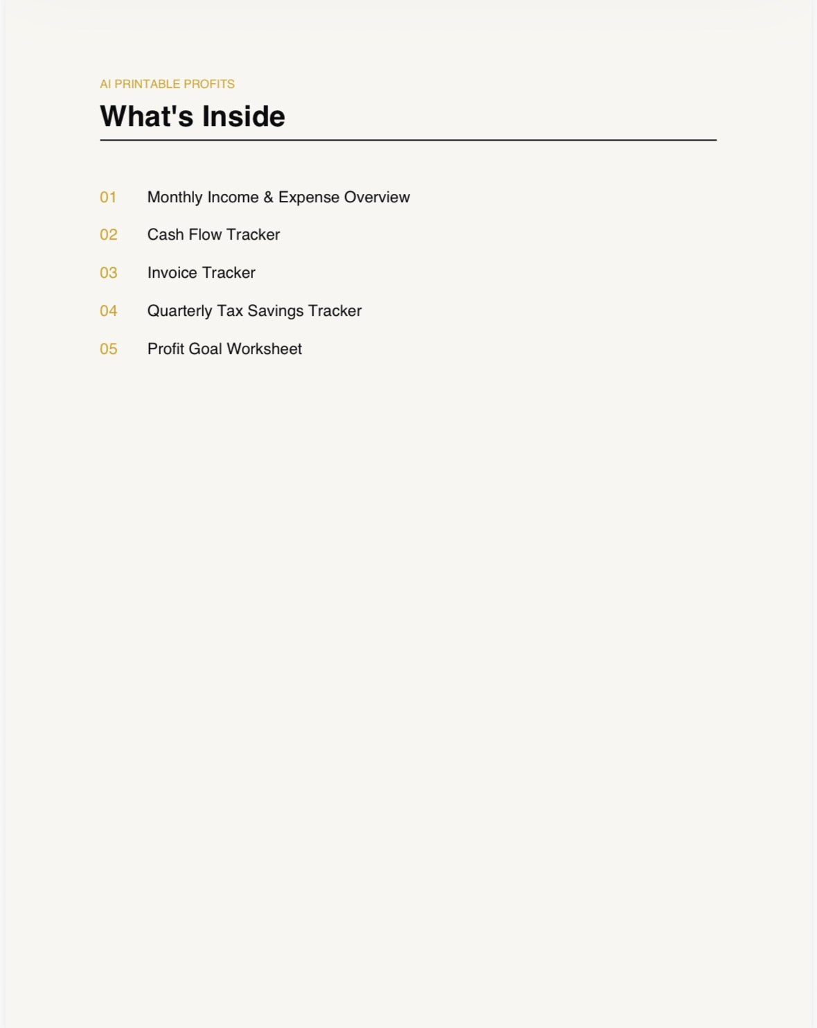 Small Business Finance Planner
