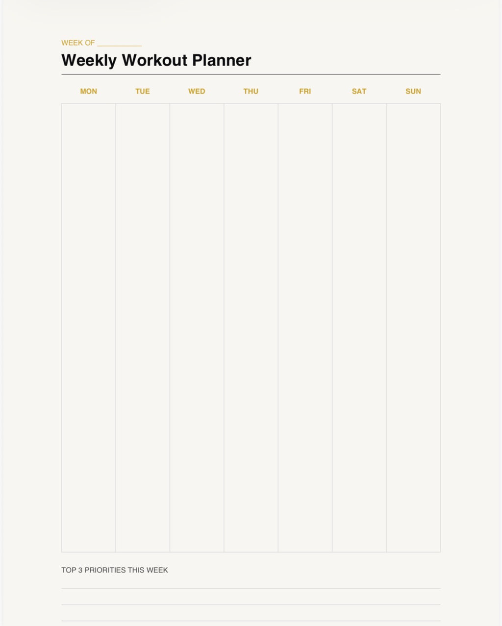The 90-Day Fitness Planner
