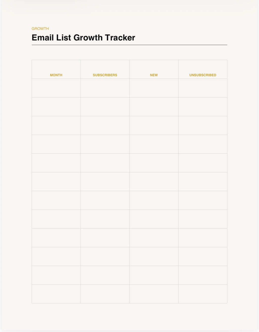 Email Marketing Planner & Campaign Tracker