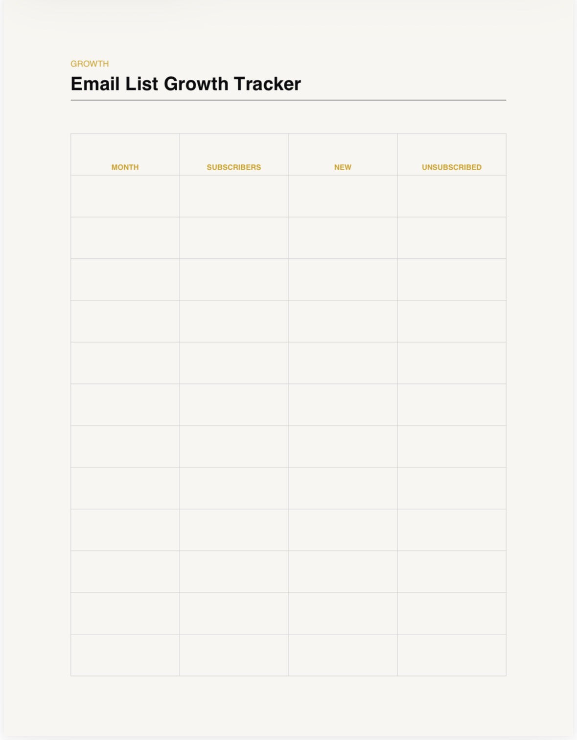 Email Marketing Planner & Campaign Tracker