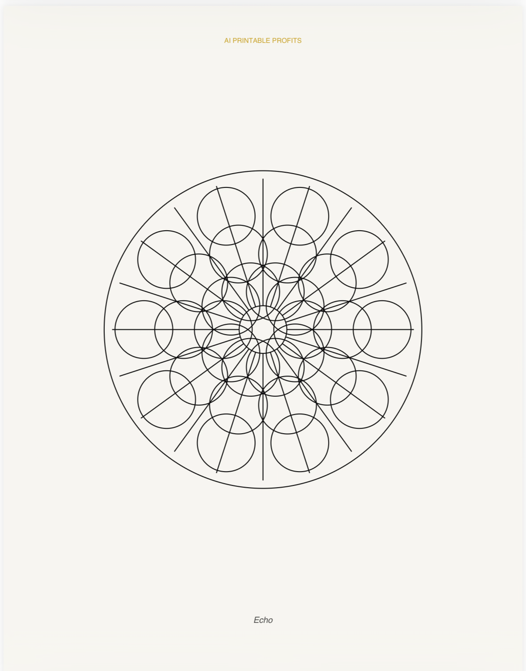 Calm Mind — Adult Coloring Collection