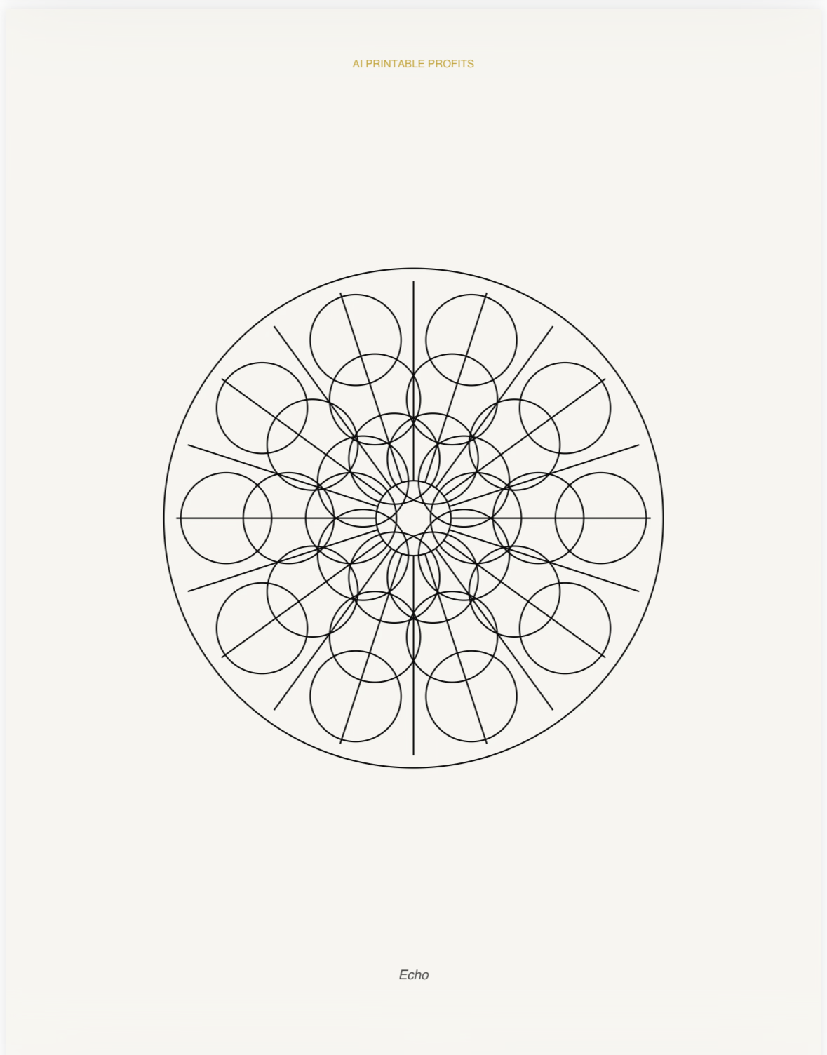Calm Mind — Adult Coloring Collection