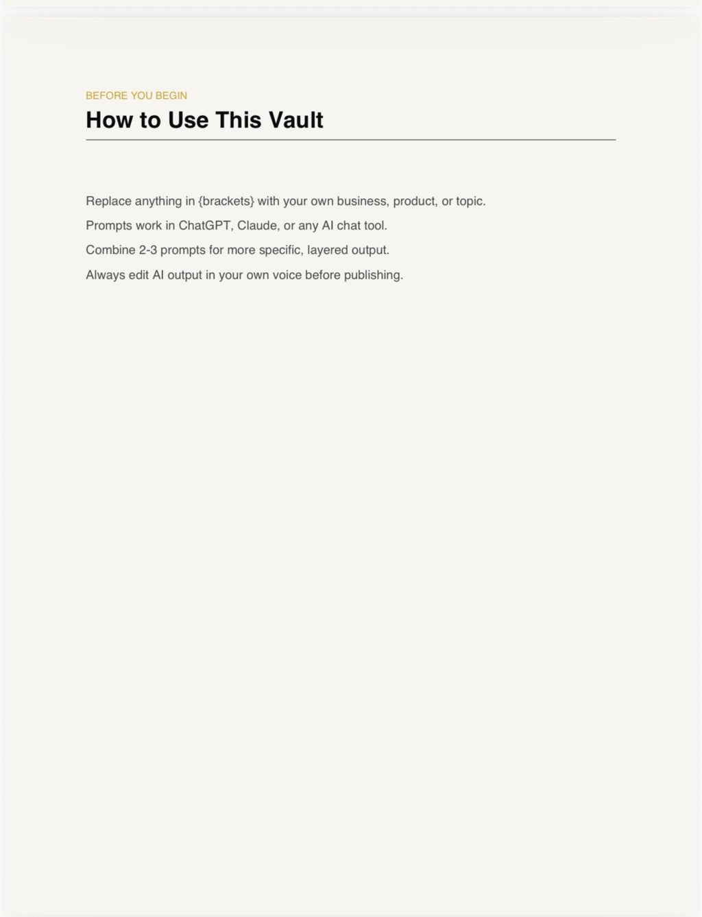 Ultimate AI Prompt Vault