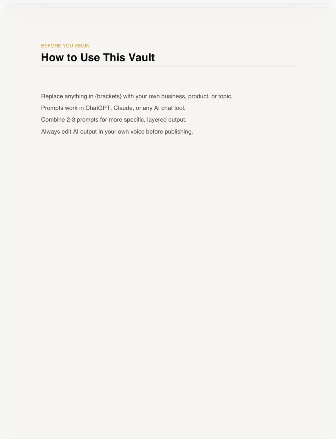 Ultimate AI Prompt Vault