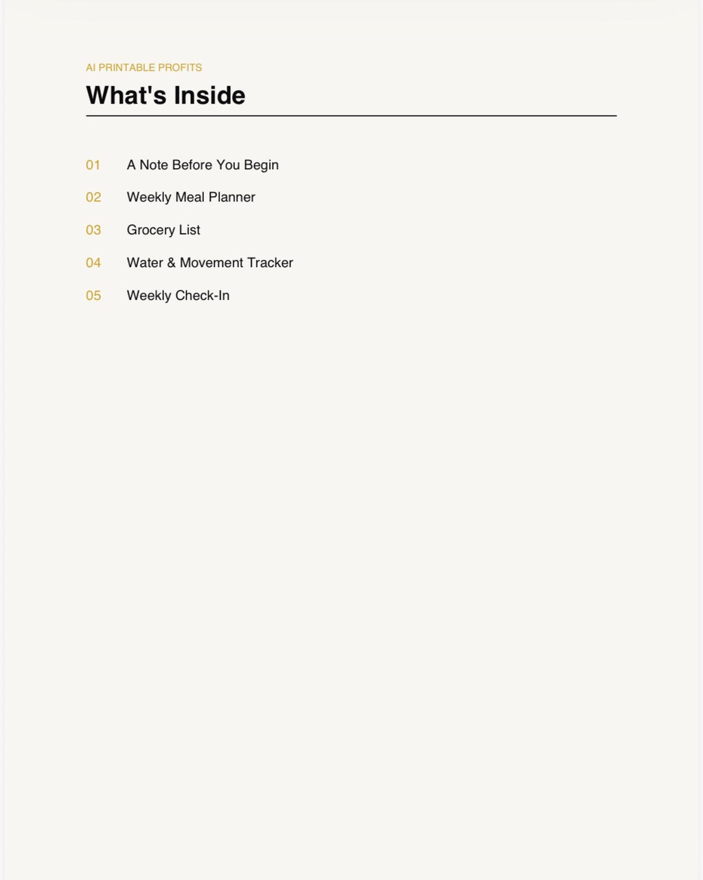 The Meal Planning Journal