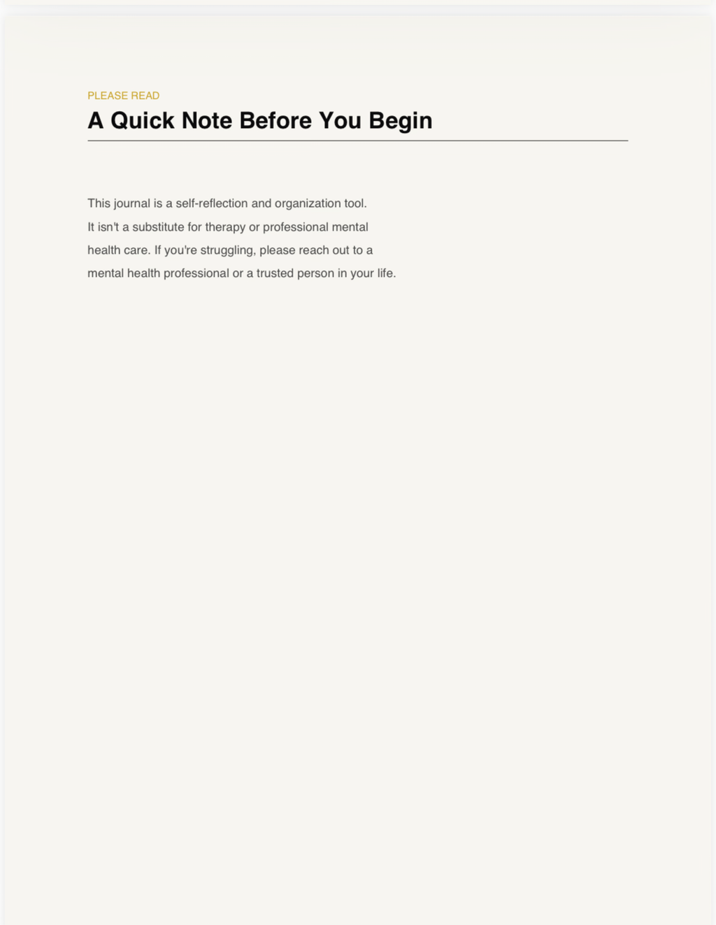 Self-Care & Mental Wellness Journal