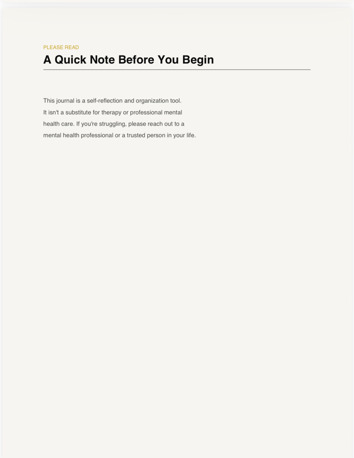 Self-Care & Mental Wellness Journal