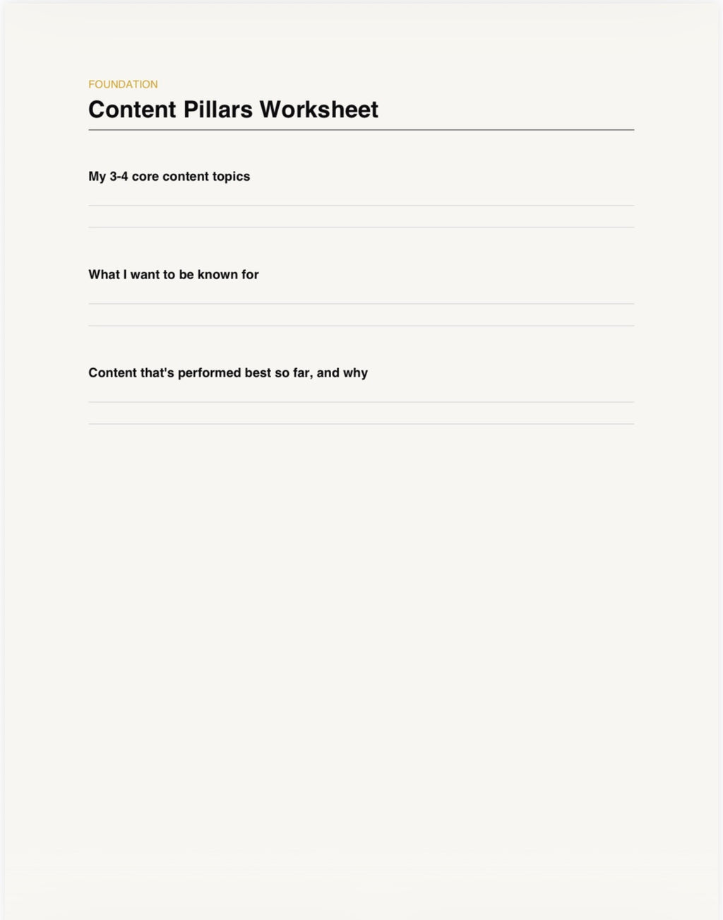 Content Creator Business Planner