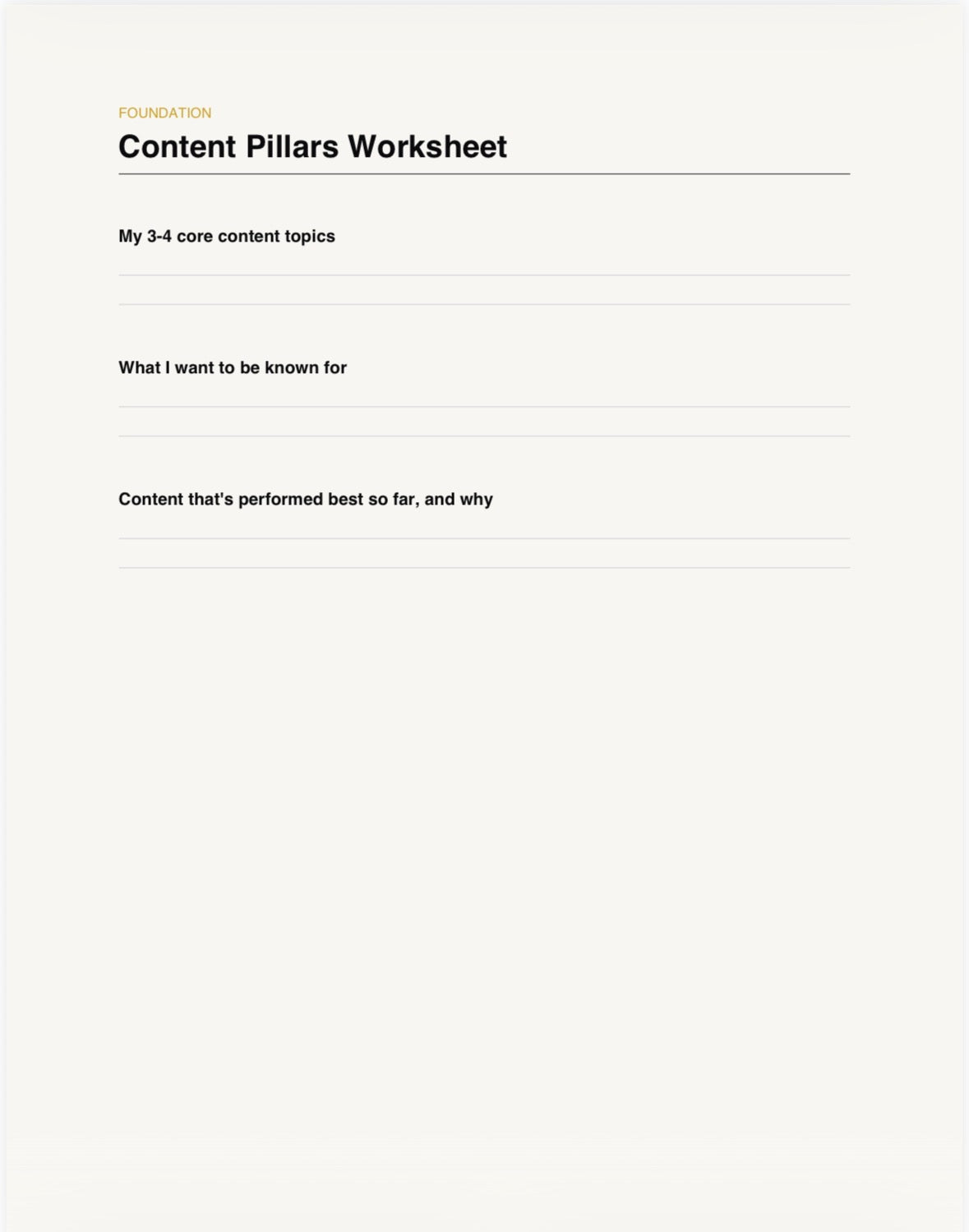 Content Creator Business Planner