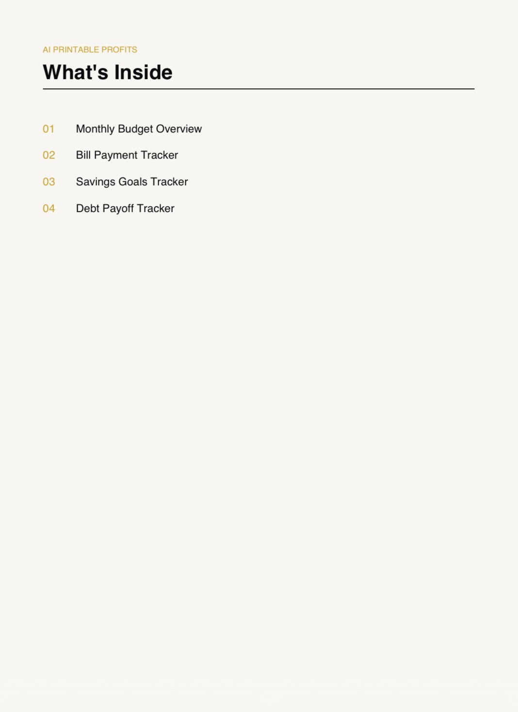 The Family Budget Planner