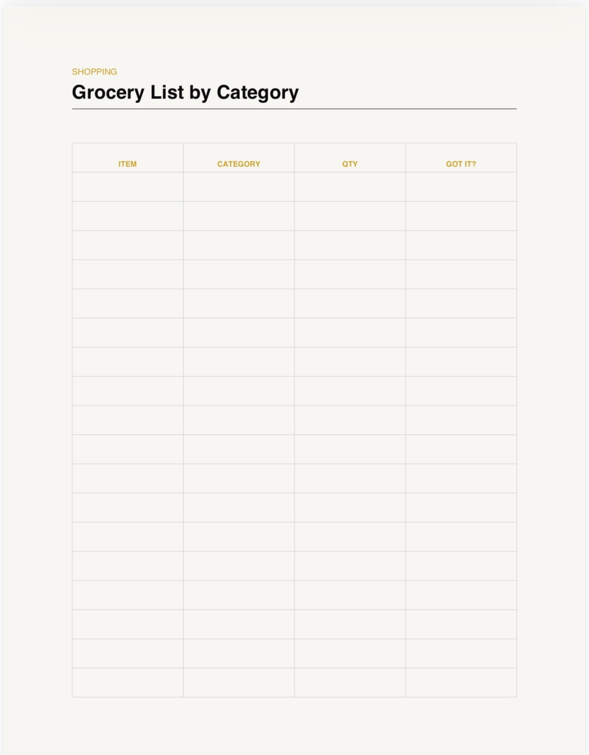 Weekly Meal Planner & Grocery Bundle
