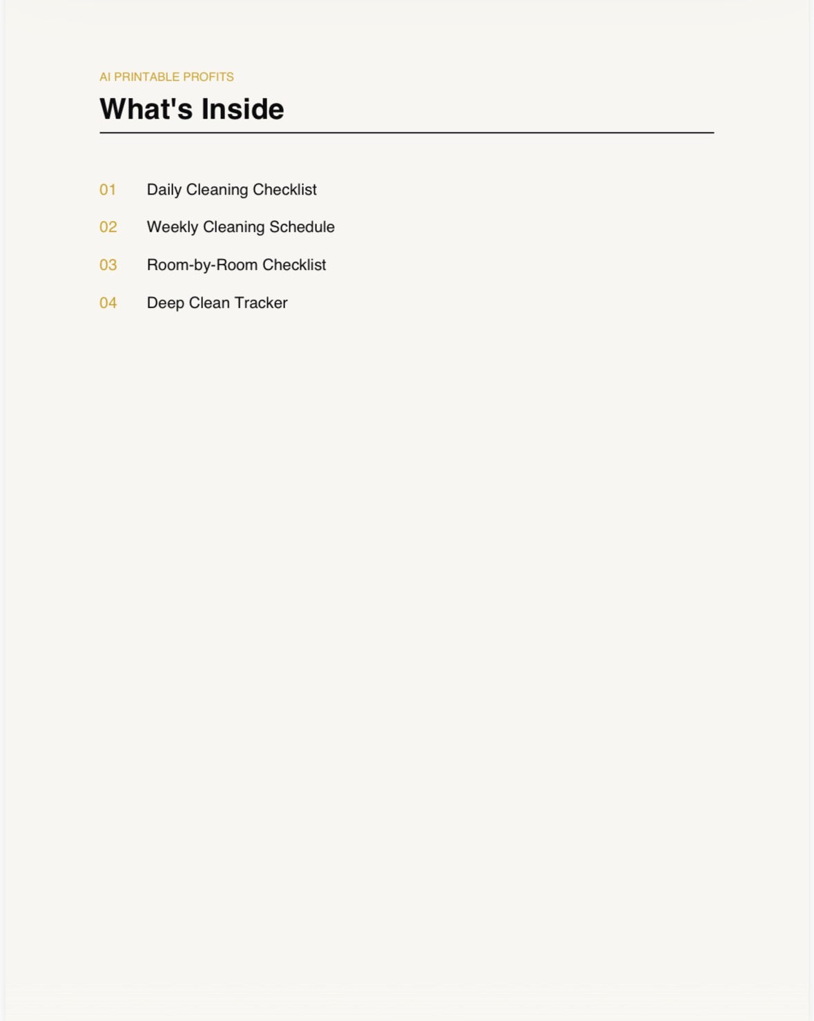 Household Cleaning Schedule & Checklist