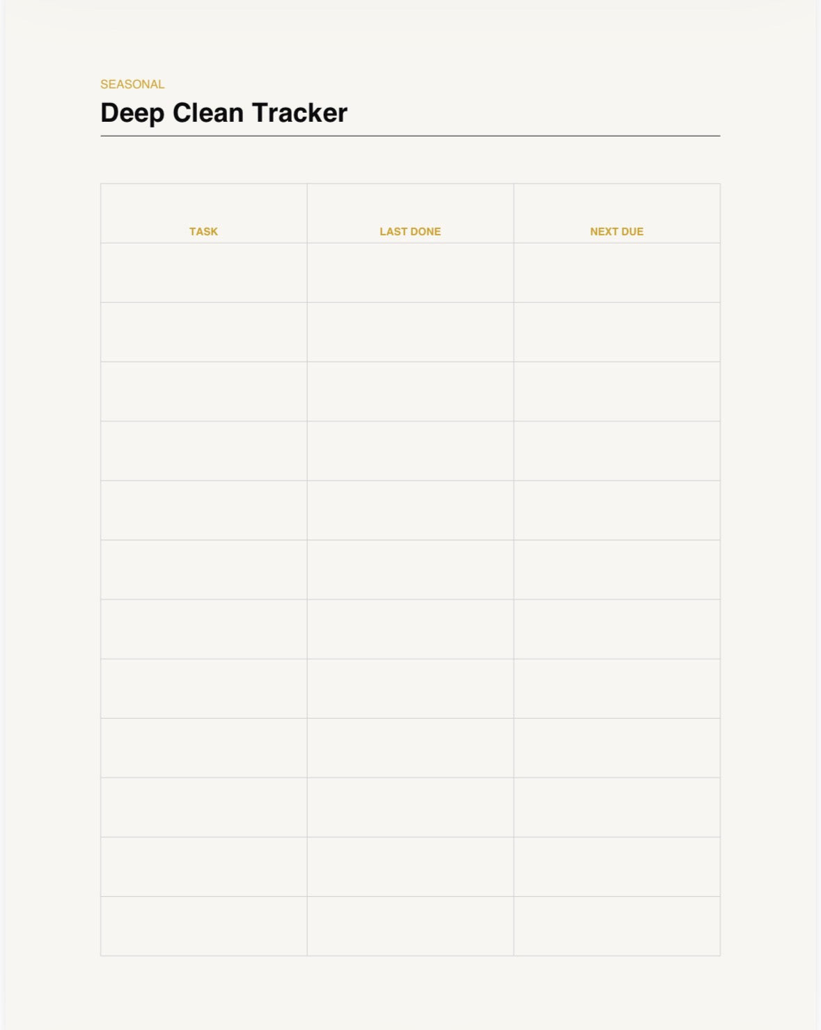 Household Cleaning Schedule & Checklist