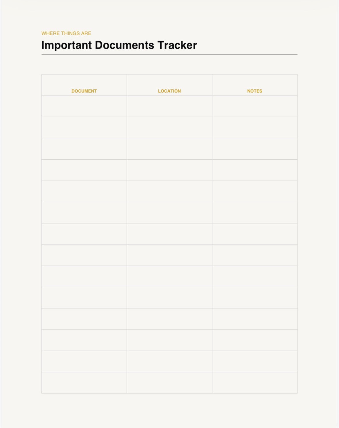 Family Emergency & Important Information Binder