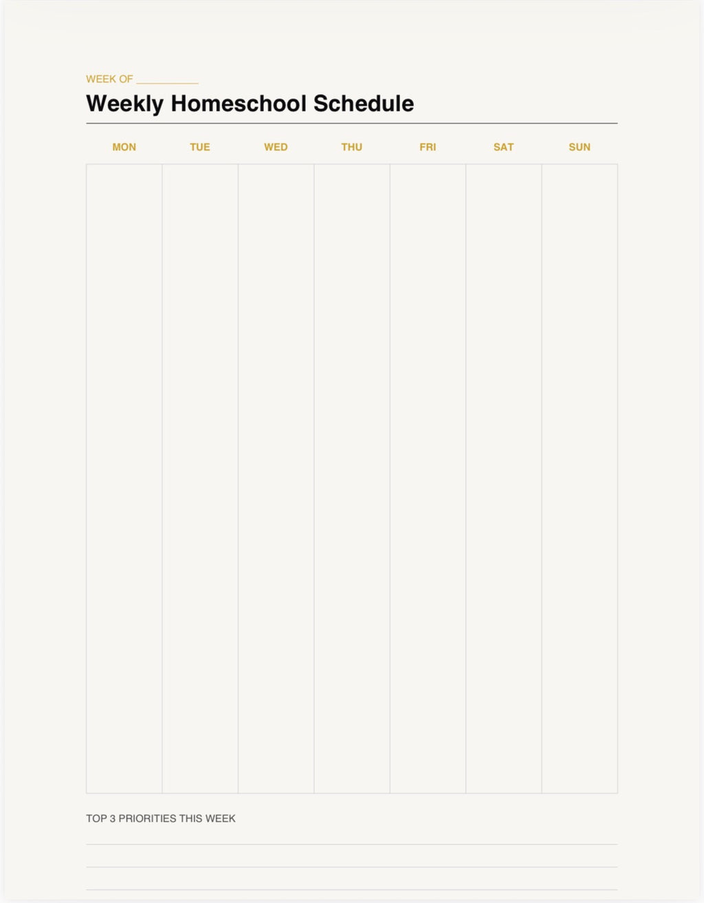 Homeschool Planner & Curriculum Tracker