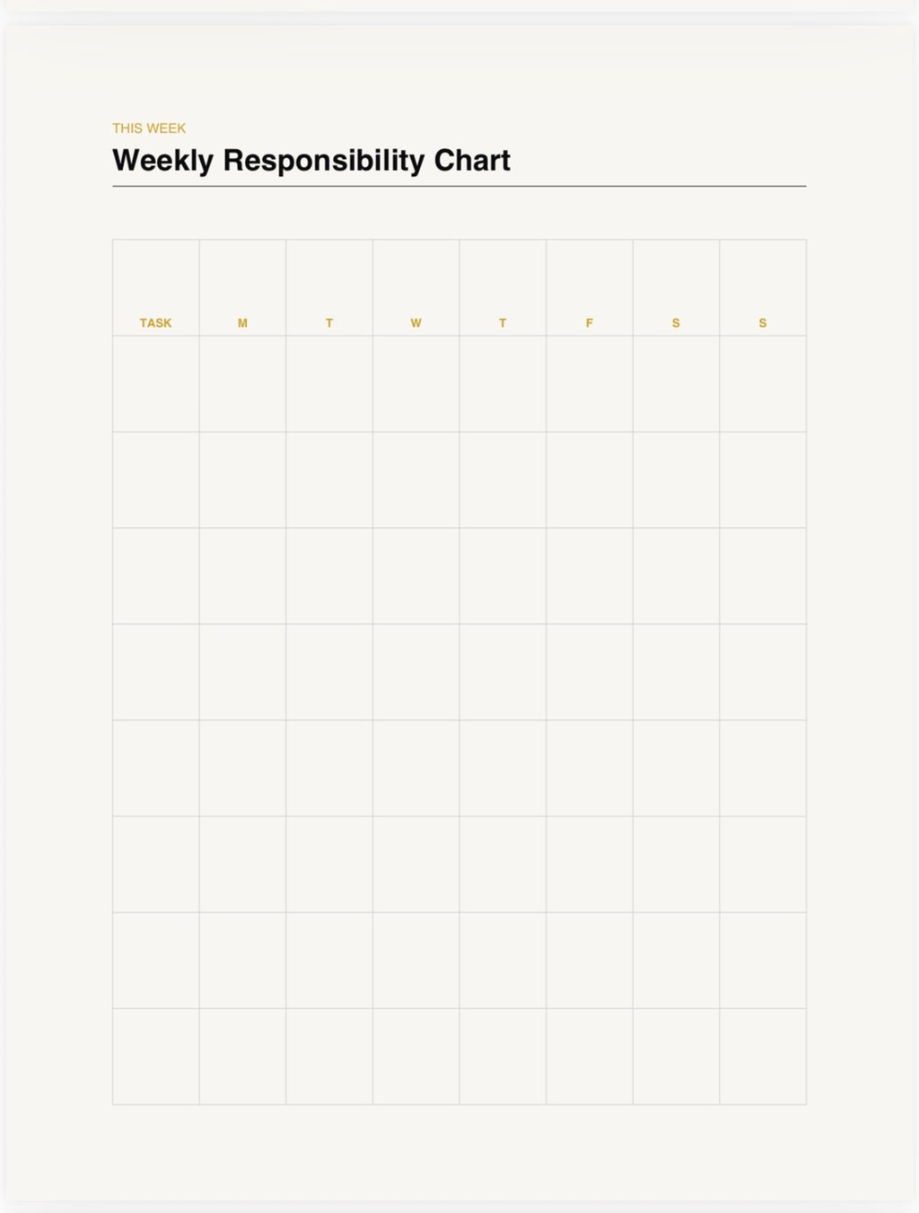 Kids Reward & Responsibility Chart System
