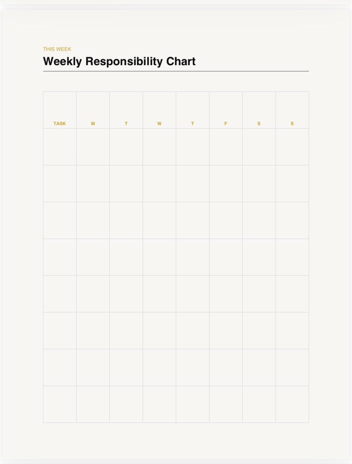 Kids Reward & Responsibility Chart System
